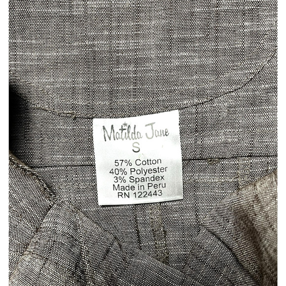 Matilda Jane Sweetheart Hammond Bay Picnic Dress Brown Stretch Size Small Autumn - Picture 10 of 11